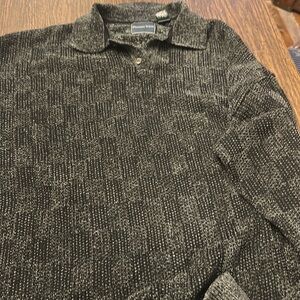 Florence Tricot charcoal grey and black  Knit Sweater XL
